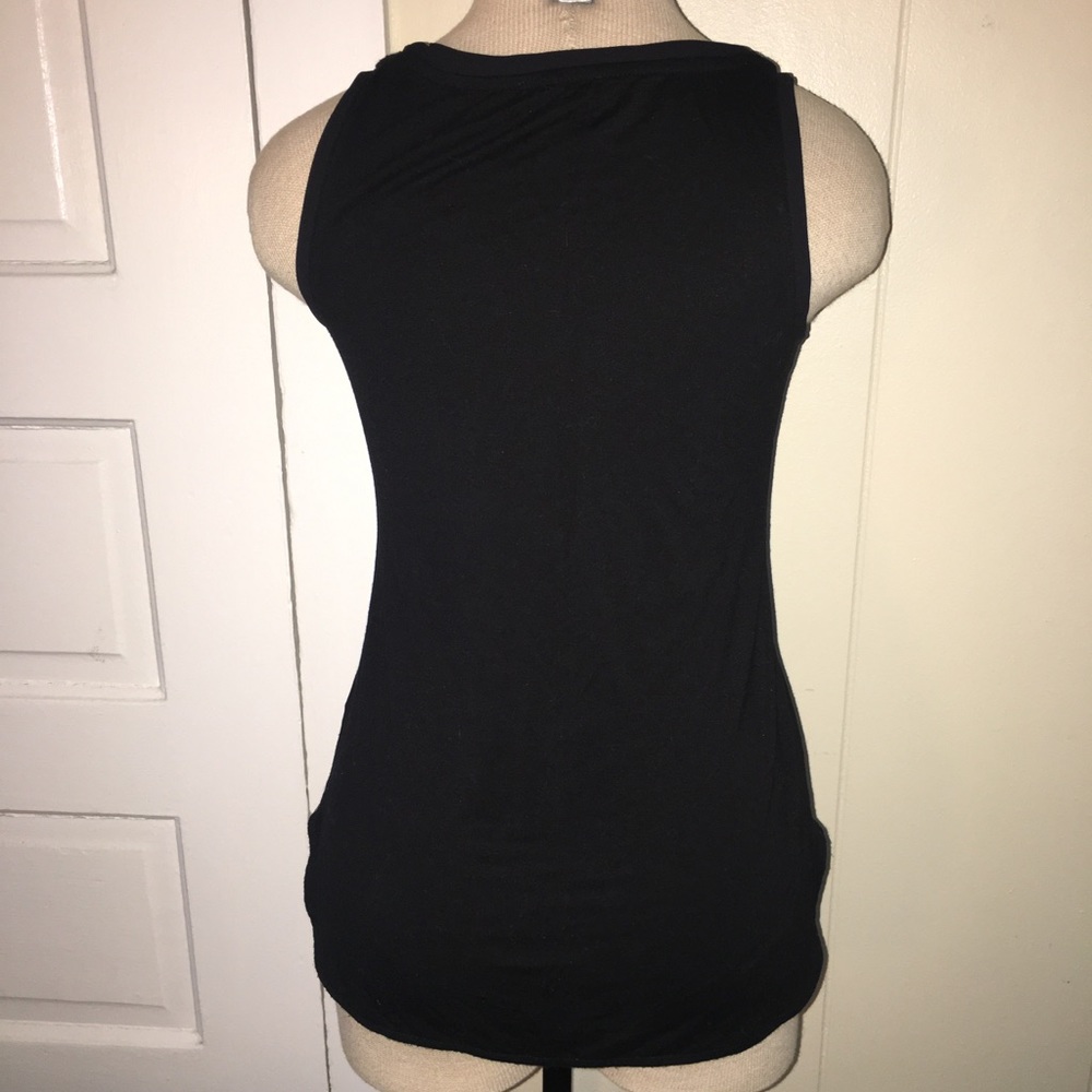 The Limited Ribbon Trim Black Tank Top Camo XS - Picture 4 of 4